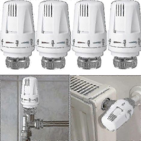4x Thermostatic Head Radiator accountant Heating Valve M30 X 1.5 JA (1/5)