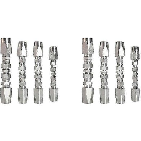 Kit de réparation de 8 raccords de flexibles hydrauliques réutilisables, raccords de flexibles hydrauliques 1/2 po et 3/4 po, flexibles hydrauliques F (1/5)