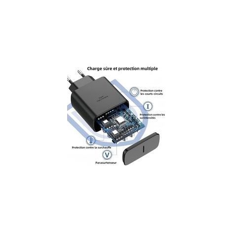 Chargeur rapide 45W USB C pour Samsung Galaxy S24+, S23+, S22, Note20, A54, Z Fold5 – Câble 1m – Charge jusqu'à 45% en 20 min - Flip4 (1/4)