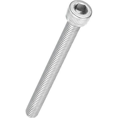 10Pcs Vis à Tête Cylindrique à Six Pans Creux M6-1 x 60mm Douille Allen Entièrement Filetée en Acier Inoxydable 304 pour Moteur Électrique, Impression 3D, Argenté (1/5)