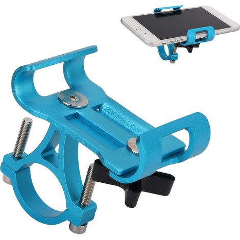 Fahrrad-Handyhalterung für den Lenker, aus Aluminiumlegierung, blau (1/5)