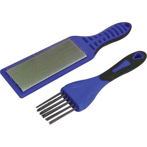 Faithfull 1647 2 Piece File Card Brush Kit FAIFCBKIT (1/3)