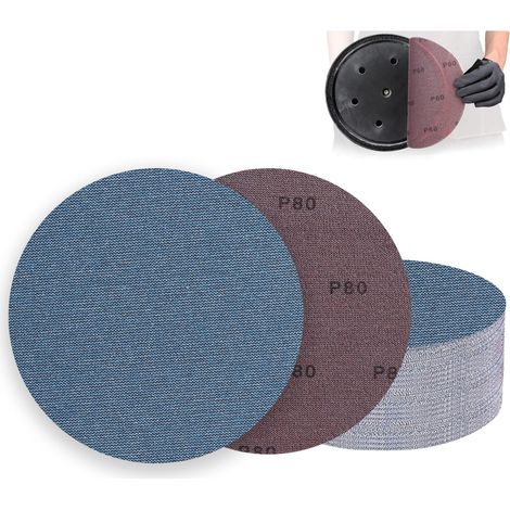 Lot de 25 Disques Abrasifs 225mm Maille, Filet Céramique Papier à Poncer (1/5)