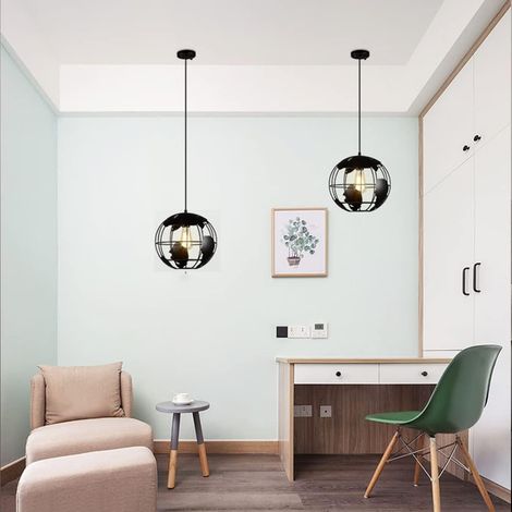 Lampes rétro plafond métallique industrie intérieur pendentif pendentif E27 pendentif terre créative pendentif salon plancher Chambre d'Hôtes Restaurant Bar couloir Restaurant [niveau d'énergie a +] (1/4)