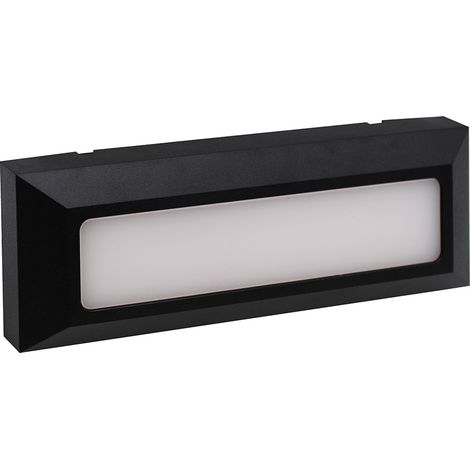 SEGNAPASSO LED 6W 220V IP65 NERO PARETE LUCE SWITCH 3000K-4200K-6400K FC9-6W