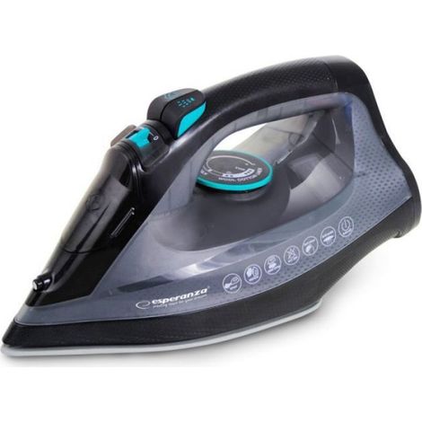 Esperanza - EHI010 - Fer à vapeur Plaque de cuisson céramique Gris, Noir 2600 W