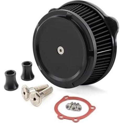 Filtro aria per moto Filtri aria per moto per Sportster per Iron per XL 883 1200 Forty-Eight Seventy-Two e 48 (Tutto nero) (1/5)
