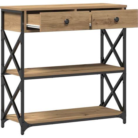 Maison Exclusive - Table Console avec tiroir chêne artisanal 75 x 28 x 75 cm