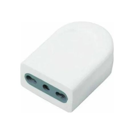 Spina Volante 2P+T 10/16A Tecnopolimero Isolante IP20D Bianco - FAEG