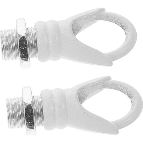 2 anneaux suspension abat-jour E27 métal blanc, fixation robuste pour luminaires DIY (1/5)