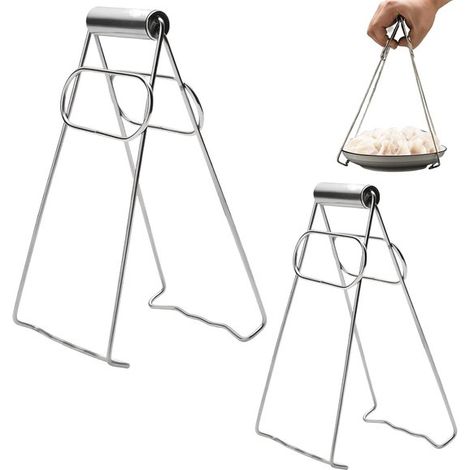 Pinzas de acero inoxidable para freidora de aire - Flexibles y duraderas - Juego de 2 (1/5)