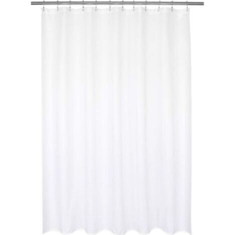Rideau de douche blanc, PEVA de haute qualité, rideau de douche léger, blanc (180 cm x 220 cm) (1/5)