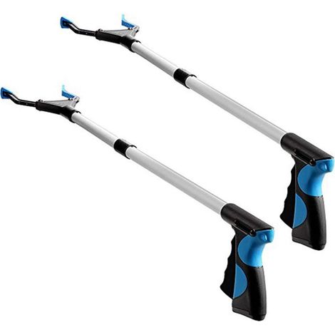 Pinza plegable - Paquete de 2 - Herramienta ergonómica y ligera para recoger basura - 81,3 cm