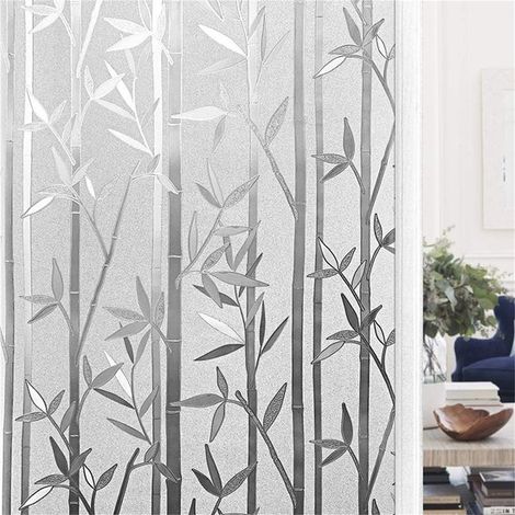 Dos láminas para ventanas para mayor privacidad,lámina opaca para ventanas,lámina electrostática para ventanas,45x100cm,adecuada para baños (1/5)