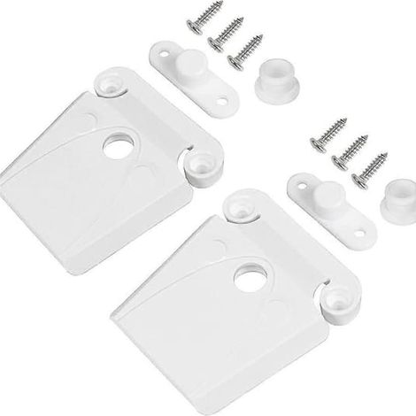 2 jeux de fixations et vis pour radiateur, fixations de rechange pour radiateur, kit de charnières de radiateur en plastique pour IGLOO 50-165QT (1/5)