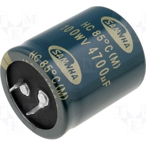 Condensateur électrolytique 4700uf 100v 35x40mm 2pin 4700mf100v/85/2pin