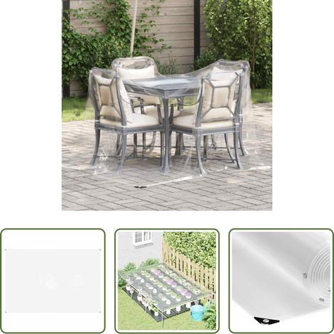 vidaXL Bâche intérieure - Bâche transparente avec œillets 2x3 m PVC (1/5)
