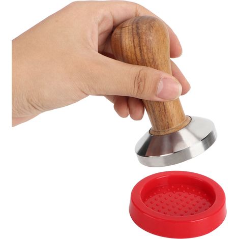 Küchen-Kaffeepulverpresse mit Holzgriff und Edelstahlfuß, Hammer-Stampfer-Werkzeug (1/5)