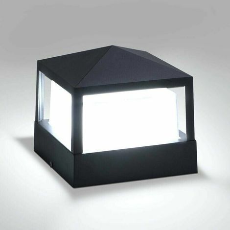 Outdoor Recessed Spot Light Post Lamp Pillar Gate Lamp Outdoor Light Column Lamp Villa Ip65 Waterproof Aluminum Garden Landscape Lawn Gate Fence Entrance Light, Cool White (1/5)