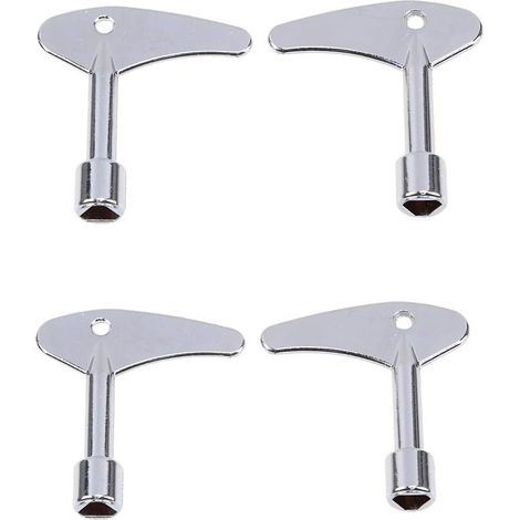 4 clés triangulaires pour déverrouillage d'urgence de porte d'ascenseur, clés de verrouillage triangulaires, clé pour vanne de compteur d'eau triangulaire intérieure, clé pour armoire électrique