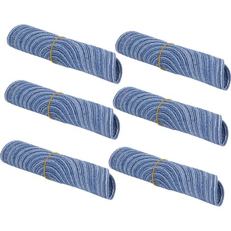6 Dessous de Verre Tressés Anti-Glissement, Isolants et Durables pour Maison, Bureau ou Fête - Lot de 6, Bleu (1/5)