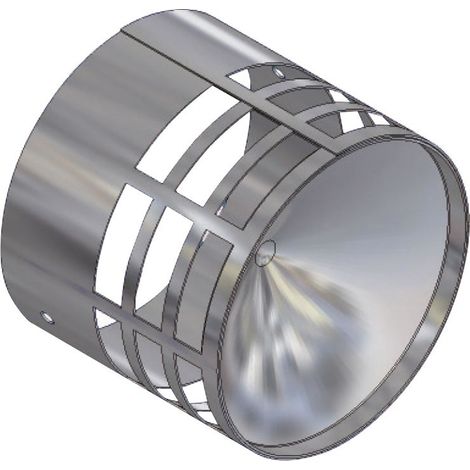 Griglia rotonda aspirazione / scarico fumi INOX ø 60 mm per sistema rigido monoparete 00000051068 (1/2)