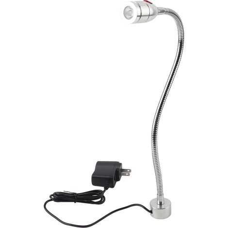 Flexible 3-W-LED-Schreibtischlampe für Werkbank und Werkzeugmaschine, 110–220 V mit US-Stecker