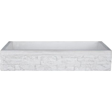 Pilozza lavabo calcestruzzo cemento serie muraglietto giardini lavanderie misure 45 x 42 x h.16 cm - confezione 1