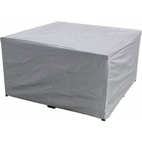 Funda impermeable de poliéster resistente a los rayos UV para muebles de jardín, mesas y sillas rectangulares, 150x150x75 cm - KZQ