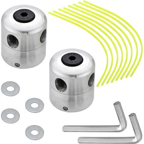 2 Ensembles Accessoires De Tête De Tondeuse à Gazon,Tête De Débroussailleuse Aluminium,Pour Tondeuses à Gazon, Tondeuses, Jardins, Pelouses (1/5)