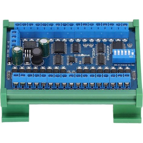 Erweiterungsplatine mit 16 Eingängen und 16 Ausgängen, RS485-Fernsteuerungsschalter, SPS-E/A-Modul, DC 6,5–30 V, mit Gehäuse