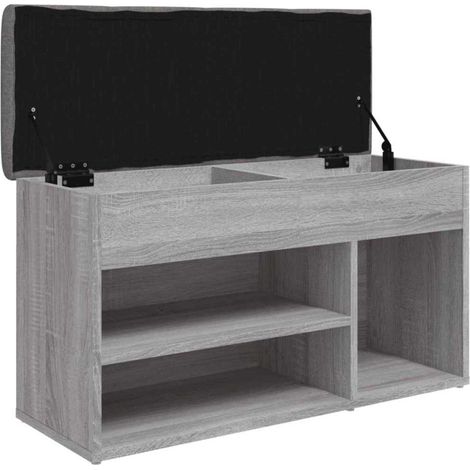 Maison Exclusive - Schuhbank Grau Sonoma 82x32x45,5 cm Holzwerkst (1/5)