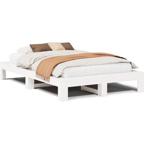 Maison Exclusive - Letto senza Materasso Bianco 120x200 cm Legno Massello di Pino