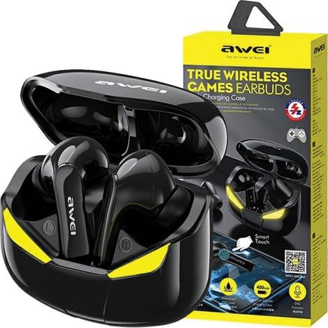 Cuffie Awei Bluetooth 5.0 T35 TWS + docking station gaming nero/nero (1/5)