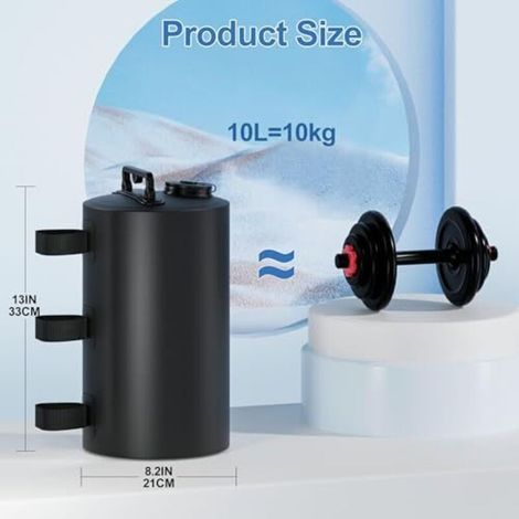 Poids pour Tonnelle 88 lbs (10L),Sac de Lestage Anti-Vent Portables,Poids pour Les Jambes,Réutilisable,pour Tentes Pop-Up,Tentes de Jardin,Auvents,Gazebos Extérieurs,Kit 4 Pièces (1/4)