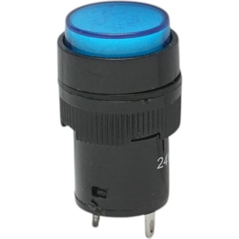 Indicatore di segnale industriale LED blu 24V Ø 16mm Breckner Germany (1/4)