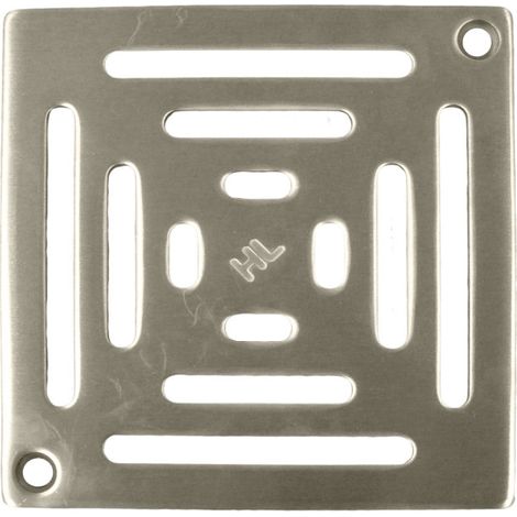 Grille en acier inoxydable HL066.1E 138 x 138 mm à visser