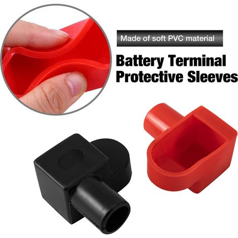 Car battery insulation, dustproof protective cap for battery terminals, battery connector, fire-retardant PVC sleeve for battery terminals (1/5)
