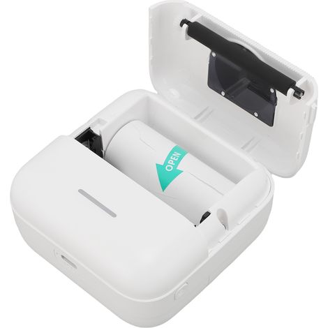 Mini imprimante thermique 200 dpi Bluetooth portable, imprimante d'étiquettes thermique de poche, format papier 57 x 26 mm, batterie 800 mAh (1/5)