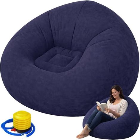 pouf gonflable en velours (1/5)