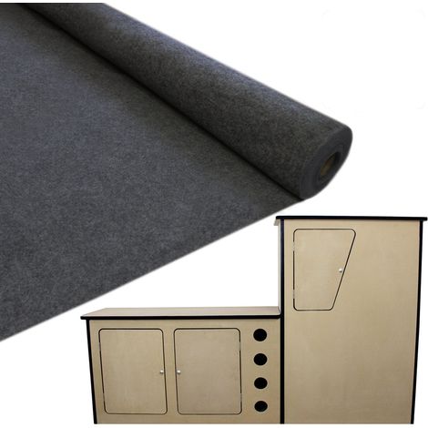 Moqueta de revestimiento elástica T-Mech y cocina camper MDF con adhesivo gratis – Kit completo para camperizar furgonetas y autocaravanas (1/5)