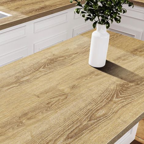 Papier Adhesif Pour Meuble Bois Brun 90cmX800cm Revtement Plan de Travail Adhésif Film Adhesif Pour Meuble Brun Effet Bois Décoration Papier Peint Armoire Table Cuisine Comptoir Porte (1/5)