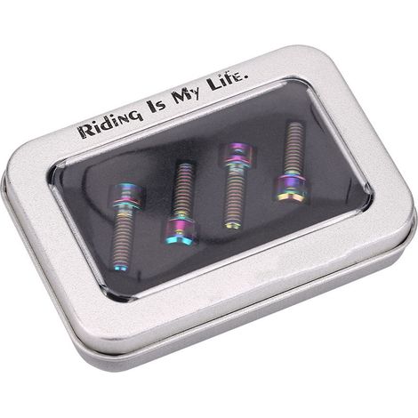 Écrous de fixation M6x18mm pour frein à disque de vélo, boulons de serrage avec rondelle (lot de 4, multicolore) (1/5)