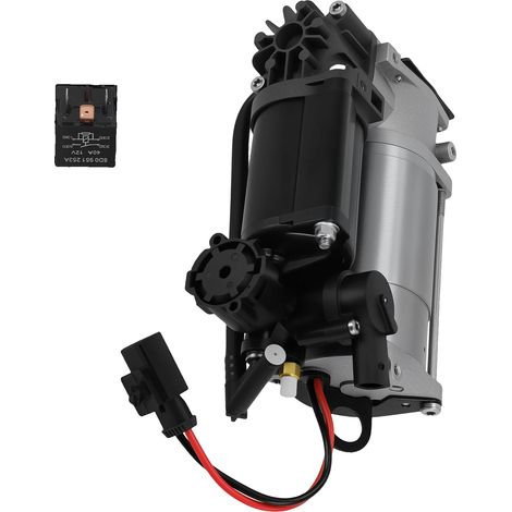 Compressore per sospensioni pneumatiche, struttura in metallo resistente, 20 cm x 15 cm x 10 cm, Veicoli compatibili: Jaguar XJ X350 X358 (2004-2009), Funziona a pressioni fino a 250 PSI, 12 V CC per (1/5)