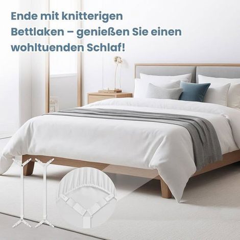 2 pinces drap housse élastiques réglables pour lit ENSEMBLE SOMMIER MATELAS (1/5)