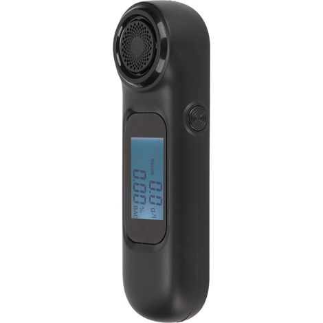 Éthylotest portable noir sans contact, haute précision, rechargeable par USB, avec écran LCD numérique (1/5)