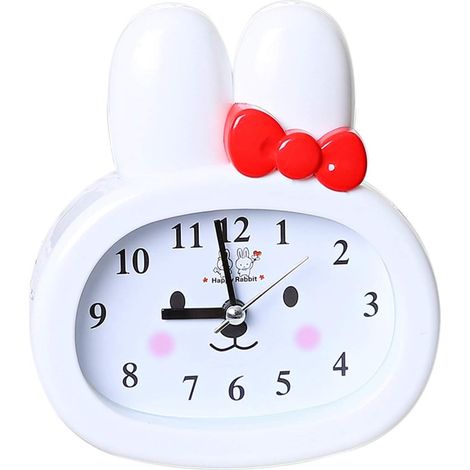 Enfants Petite Table de Bande dessinée / Réveil de Chevet (Lapin Blanc
