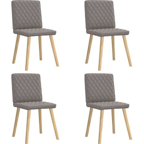 Esszimmerstühle 4 Stk. Taupe Stoff