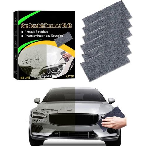 6 pezzi - Panno in microfibra per la rimozione dei graffi dalla vernice dell'auto, panni di riparazione professionali con nano glitter, strumenti di pulizia e lucidatura magici per autoyu (1/5)