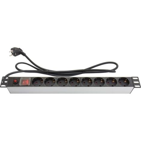 Alcasa GC-N0087, Noir, Argent, Noir, 16 A, 3600 W, Aluminium, 485 mm (1/4)